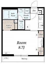 リブリ・ラ サンサリテ 3階1Kの間取り