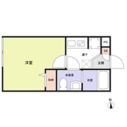 (仮称)草加市瀬崎新築アパート 1Kの間取図画像
