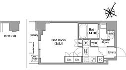 コンフォリア・リヴ新中野サウス 2階1Kの間取り