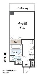 銀座アパートメントハウス 1Kの間取図画像
