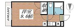 パークハウスイマイS 1Kの間取図画像