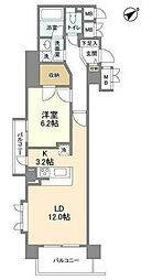 アーマックス大井町 1LDKの間取図画像