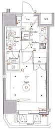 セジョリ上野 1Kの間取図画像