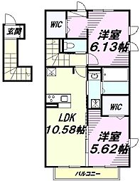 セプタンブル 2LDKの間取図画像