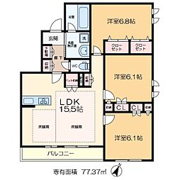 ＭＧｒｉｓｅ 2階3LDKの間取り