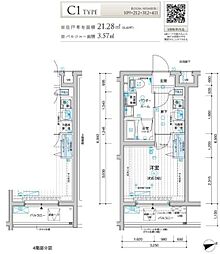 MAINSTAGE立川3 1Kの間取図画像