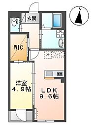 レジーナ 1LDKの間取図画像