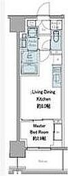 クレストコート東中野 1LDKの間取図画像