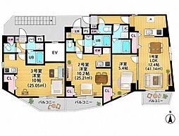 メゾンドシエルVIII 401 1DKの間取図画像