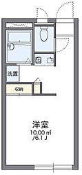 レオパレスデルニエ 1階1Kの間取り