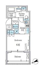 ParkAxis浅草・田原町 1Kの間取図画像