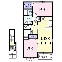 ラヴィーン1 2LDKの間取図画像