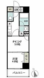 日神デュオステージ浅草 1DKの間取図画像