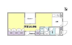 東急多摩川線 下丸子駅 徒歩2分の賃貸マンション 3階ワンルームの間取り