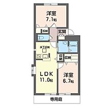 ニューハイムＣ 00102 ｜ 神奈川県厚木市林４丁目16-71（賃貸アパート2LDK・1階・53.75㎡） その2