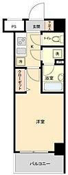 スカイコート浜松町 1Kの間取図画像