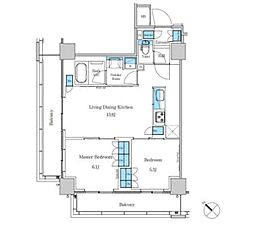 パークアクシス滝野川ラ　ブリーズ 3階2LDKの間取り