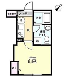 川越市南大塚4丁目アパート 1Kの間取図画像
