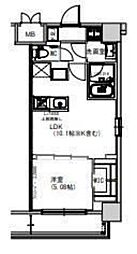 S-RESIDENCE千住大橋 12階1LDKの間取り