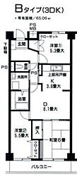 秋津高山館 3DKの間取図画像