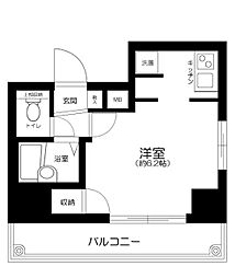 JR総武線 高円寺駅 徒歩13分の賃貸マンション 6階1Kの間取り