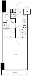 ルーブル泉岳寺 1Kの間取図画像
