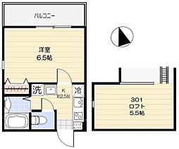 リレア八王子 1Kの間取図画像