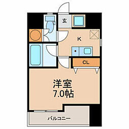ヤサカハイム市川 1Kの間取図画像