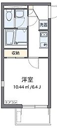 レオネクストOKハウス 3階1Kの間取り
