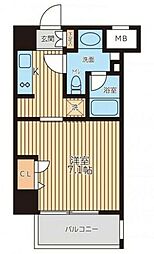 レジディア新横浜 1Kの間取図画像