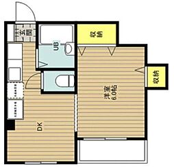 NKホームズ 3階1DKの間取り