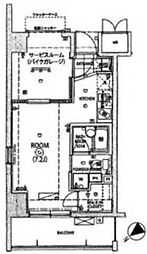 レグラス武蔵新城モーターガラージュ 1SKの間取図画像