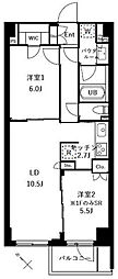 ザ・ケンジントン・レジデンスときわ台 2LDKの間取図画像