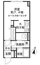 ナナラ千川 1階1Kの間取り