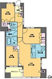 カスタリア東日本橋 3LDKの間取図画像