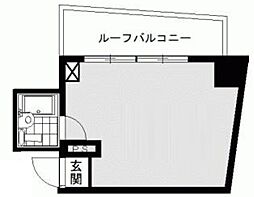 パルムハウス初台 7階ワンルームの間取り