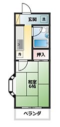 Fビル 1Kの間取図画像