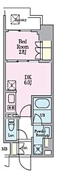 LIVIOMAISON木場 1DKの間取図画像