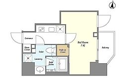 JR中央線 中野駅 徒歩10分の賃貸マンション 6階1Kの間取り