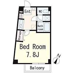 ジュネスHK 1Kの間取図画像
