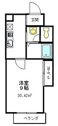 アルカサル御苑 1Kの間取図画像
