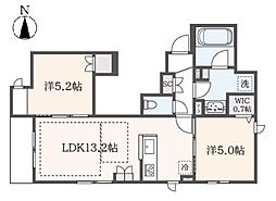 (仮称)中央2丁目メゾン 2LDKの間取図画像
