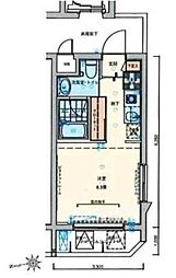 ヴァージュアル横浜あざみ野 ワンルームの間取図画像
