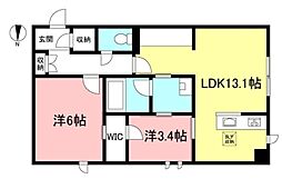 JBResidenceKyodo 2LDKの間取図画像
