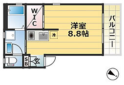 JR東海道・山陽本線 神戸駅 徒歩23分の賃貸アパート 3階ワンルームの間取り