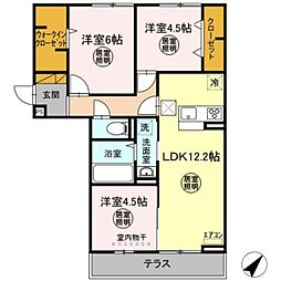 リリーアネラ 3LDKの間取図画像