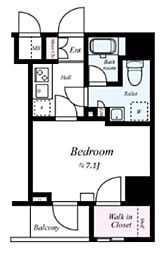 GROWS綾瀬 2階1Kの間取り
