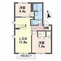 シャーメゾンウィステリアＣ 201 ｜ 青森県八戸市八太郎４丁目1-10（賃貸アパート2LDK・2階・52.50㎡） その2