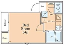 アレッサ西日暮里 4階1Kの間取り