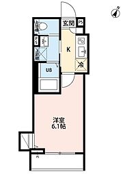 大和市中央林間5丁目アパート 1Kの間取図画像